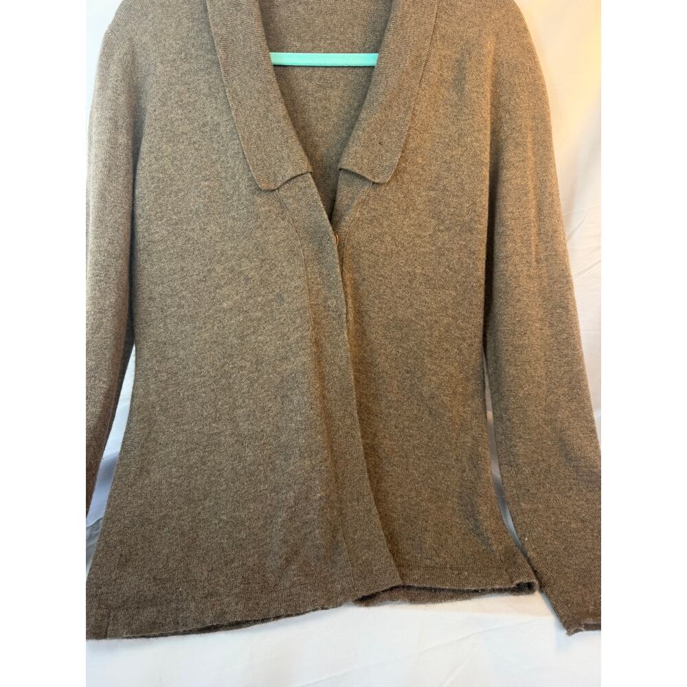 Brunello Cucinelli Cashmere Cardigan Sweater Brown Open Front Size M - Picture 3 of 8